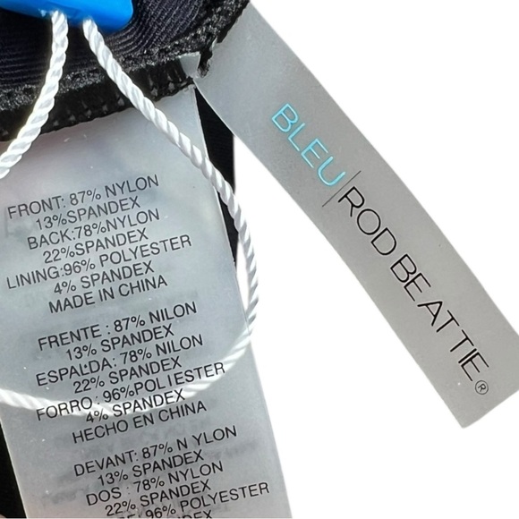 🌻NEW w/tags Bleu Rob Beattie American Hustle Lace Up  Underwire D Cup Swim Top - Picture 10 of 13